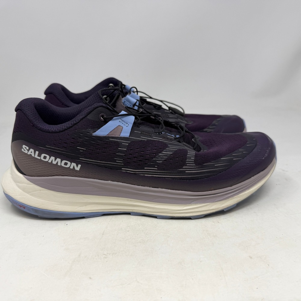 Salomon Trail Running Shoes Womens 10 Ultra Glide 2 Purple Blue Athletic EUC